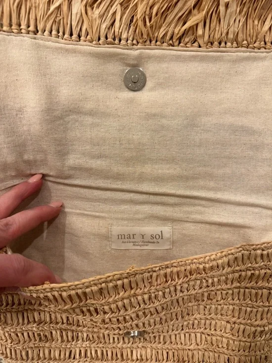 Mar y Sol Lisette raffia clutch like new - Natural - Picture 5 of 7
